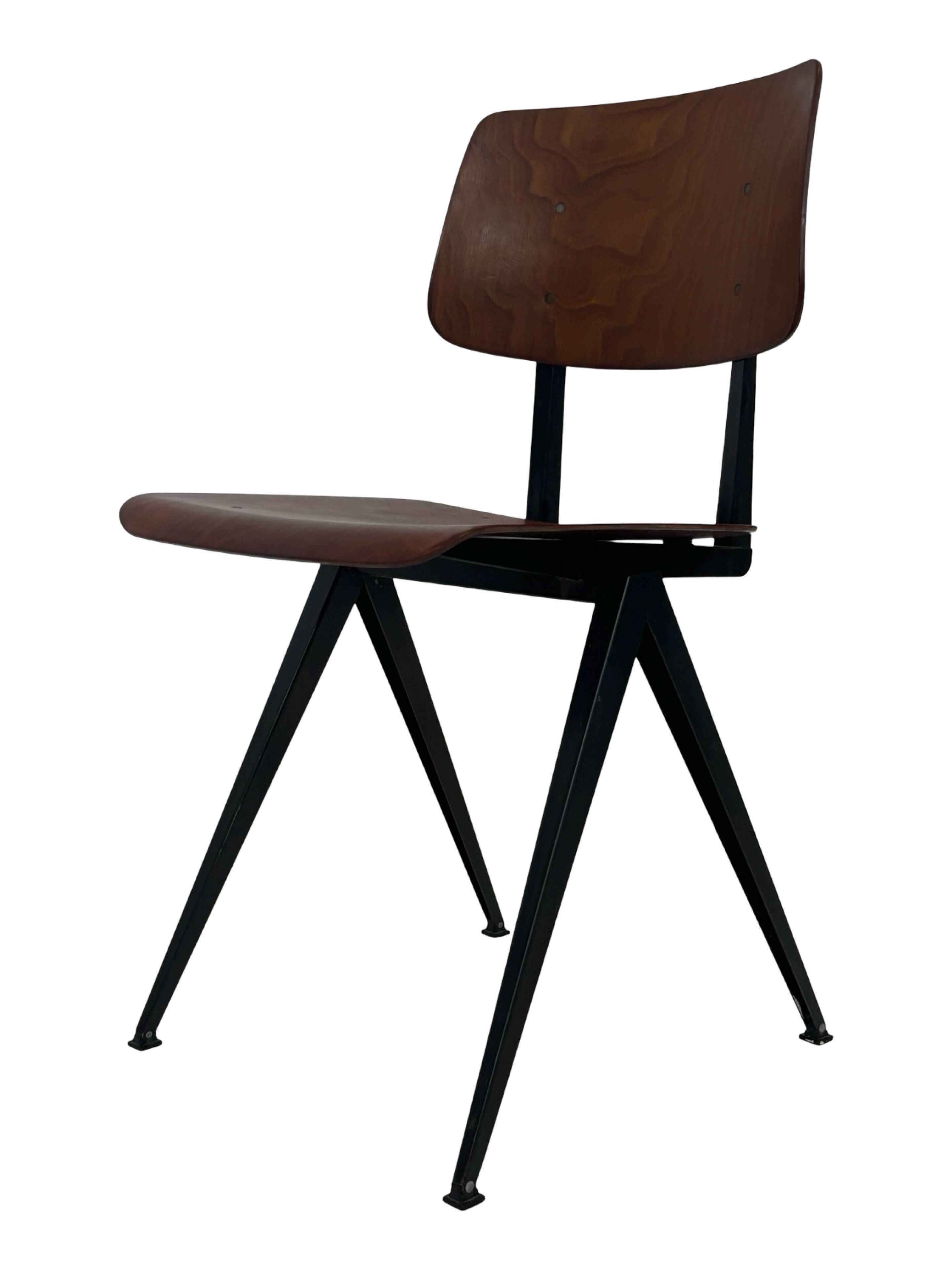 Set of 4 vintage school chairs Galvanitas S16 Netherlands Design