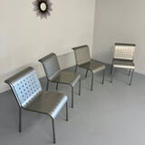 4 chaises en aluminium design italien des années 90 Calligaris italy