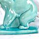 Art Deco Cracked Ceramic Teddy Bear Statue by LV Ceram