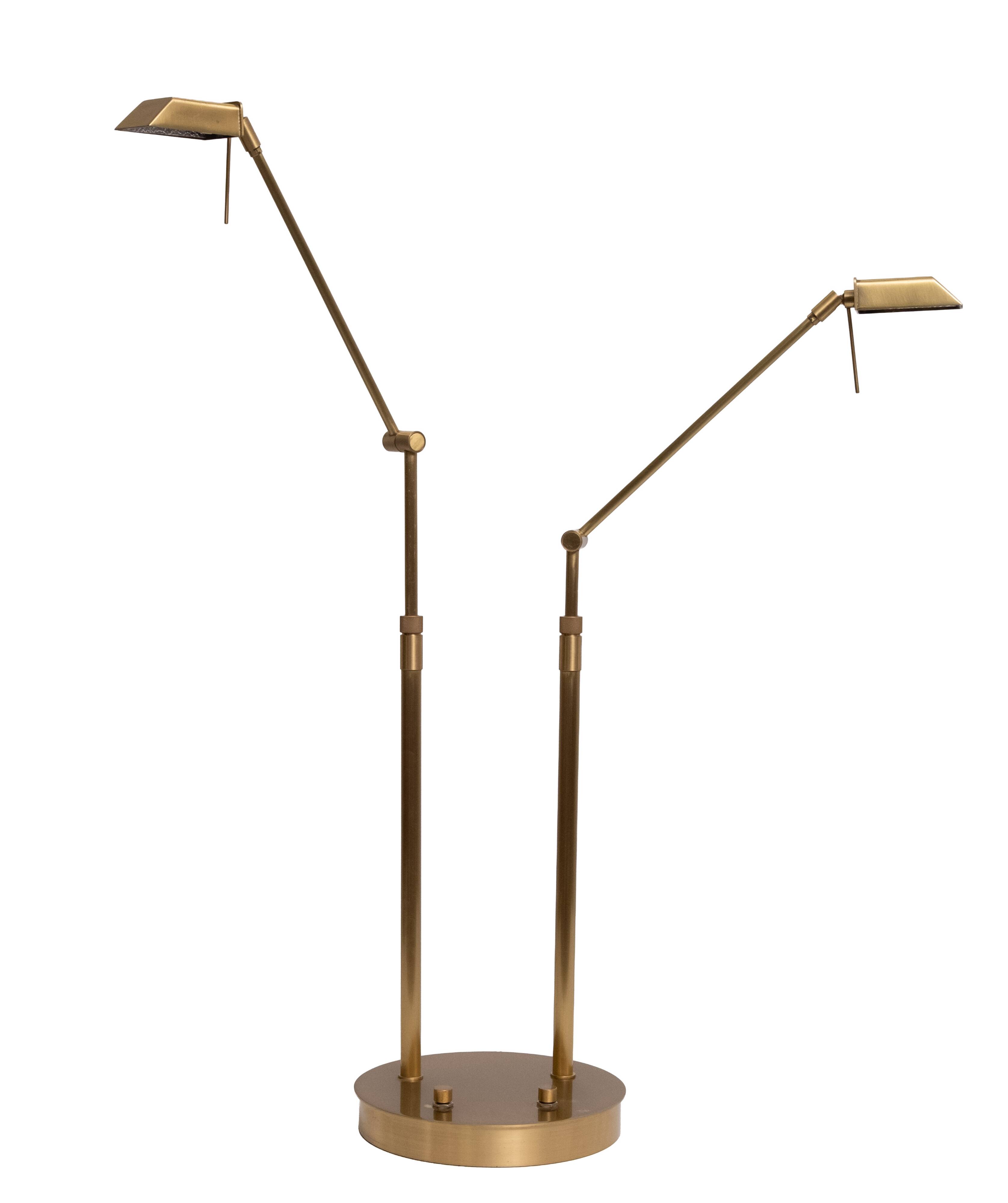 Stunning Ben Demmers Brass double l table lamp 1980s