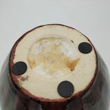 Vase in red and green flamed sandstone 30s