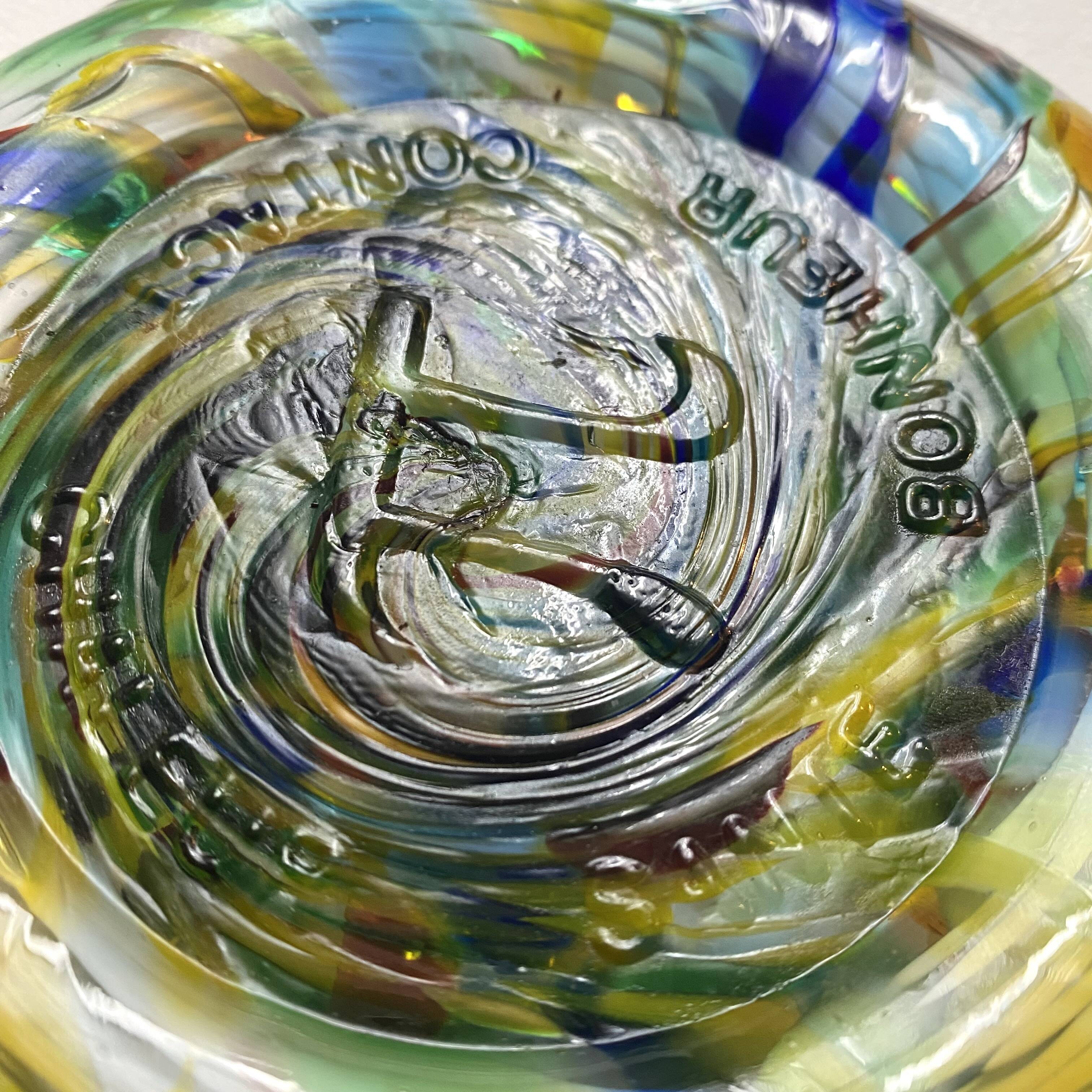 Blown glass trivet confetti Italy