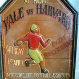 Wooden painting with relief