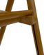Set of four vintage folding chairs with webbing and wood 1970s