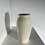 Oblong vase in white ceramic Vintage Habitat