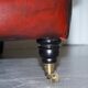 Restored leather canapé in Howard & Son style