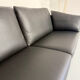 3-seater sofa Intertime I-Cielo black leather contemporary design