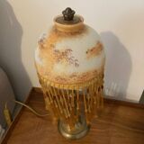 Glass and bronze lamp