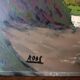 Oil painting on faesite from the 50s signed roos mountain landscape