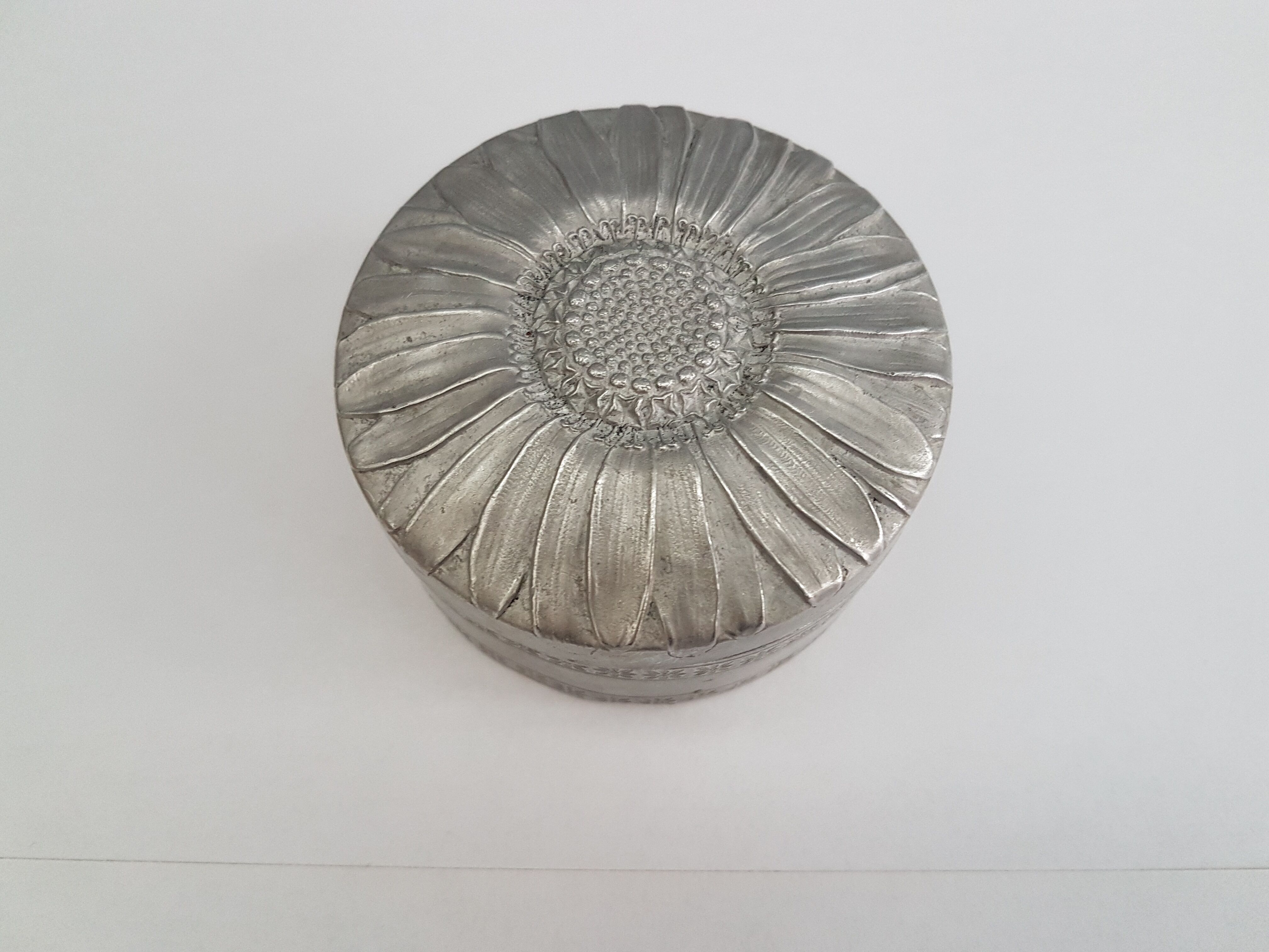 Art Nouveau old aluminum box