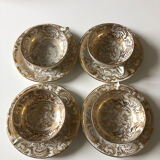 Set of 4 chocolate cups porcelain from Limoges