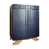 Art Deco buffet feet moustache renovated Blue