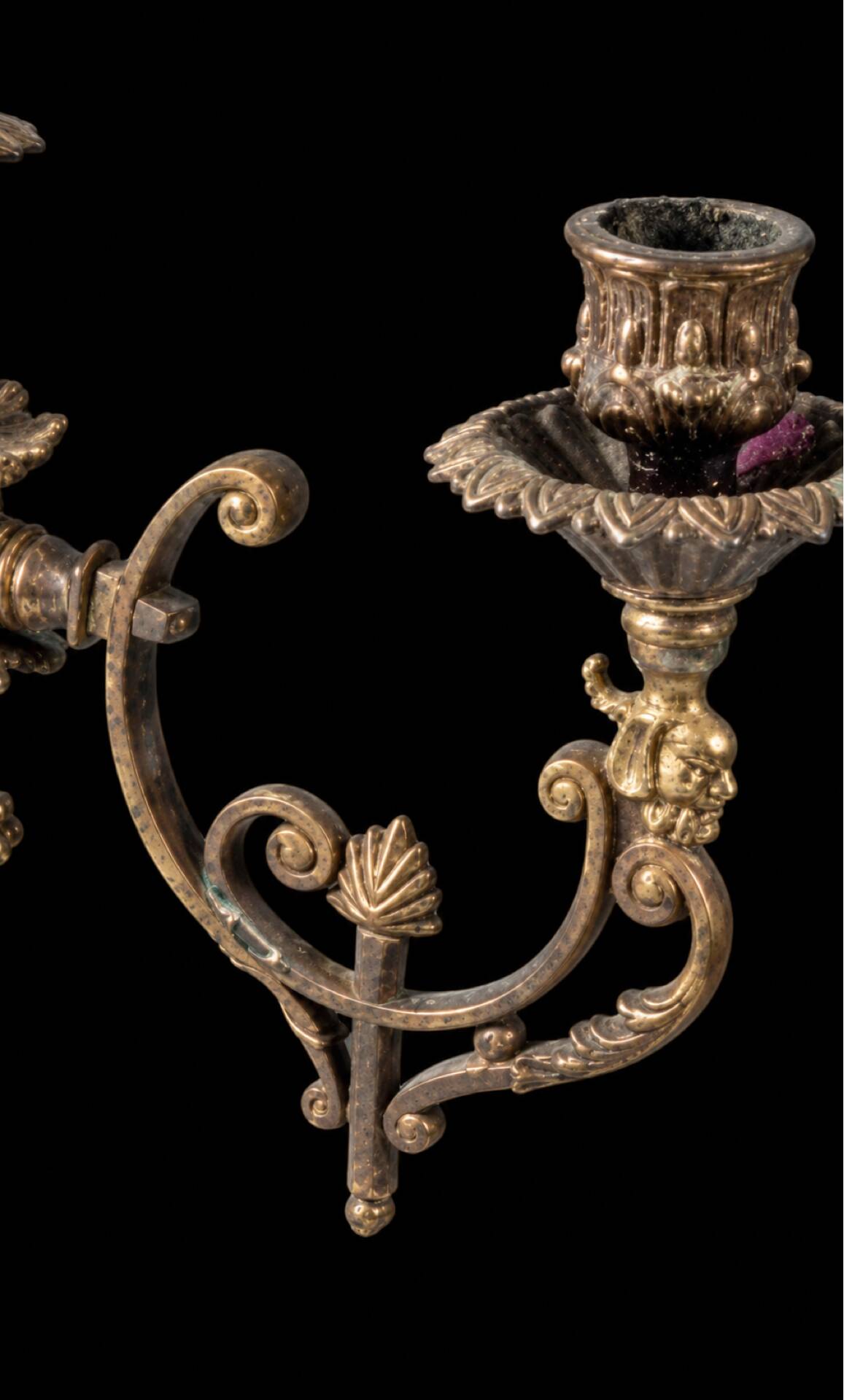 Antique candelabrum with 4 lights – 19th century neo-Renaissance style