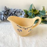 Vintage K&G Luneville "Flore" porcelain sauceboat 1950s small blue flowers