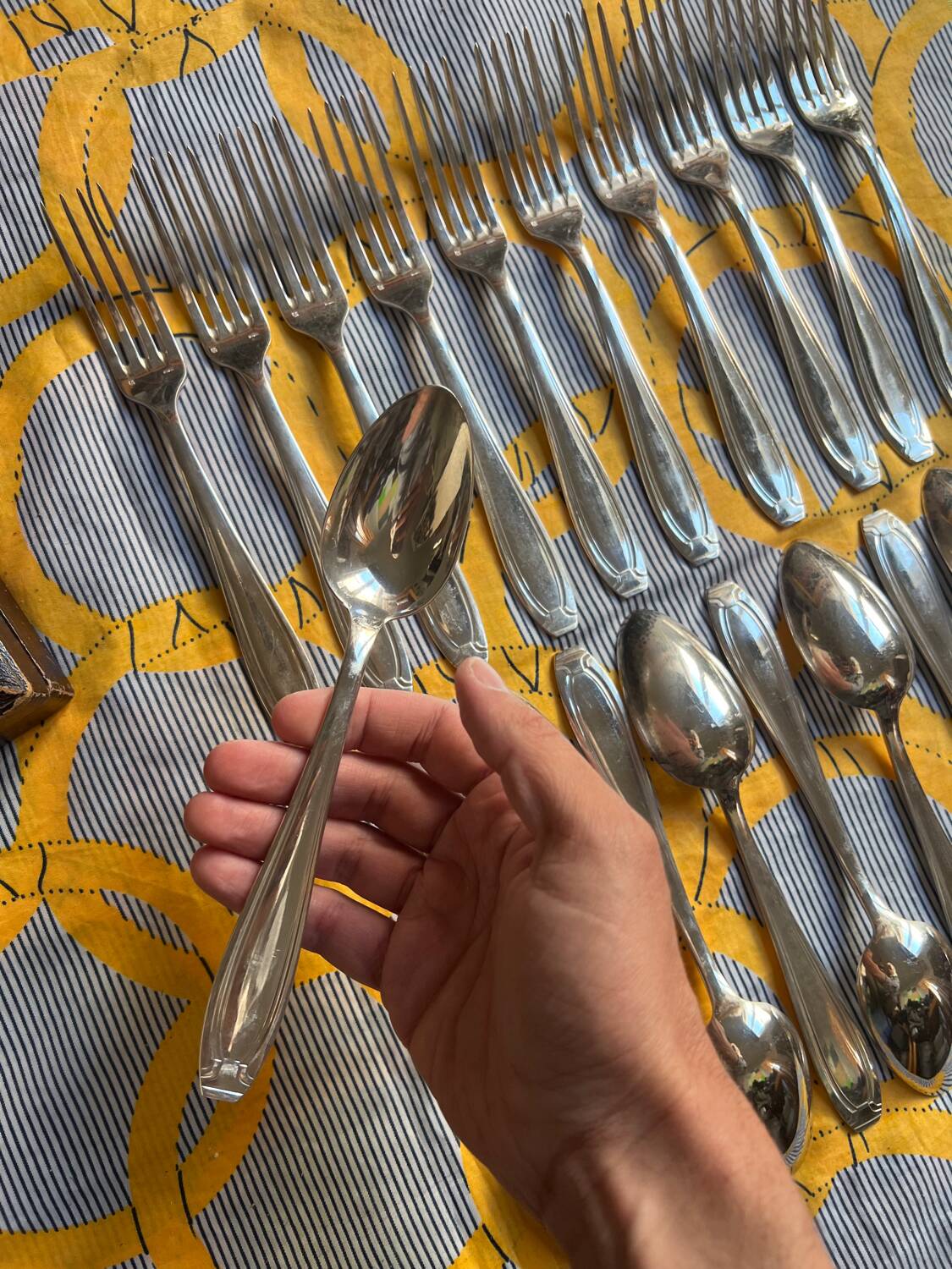 Silver - 10 art deco place settings