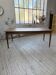 Table de ferme chêne pieds fuseaux 1950