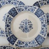 6 assiettes anciennes en faïence terre de fer Gien