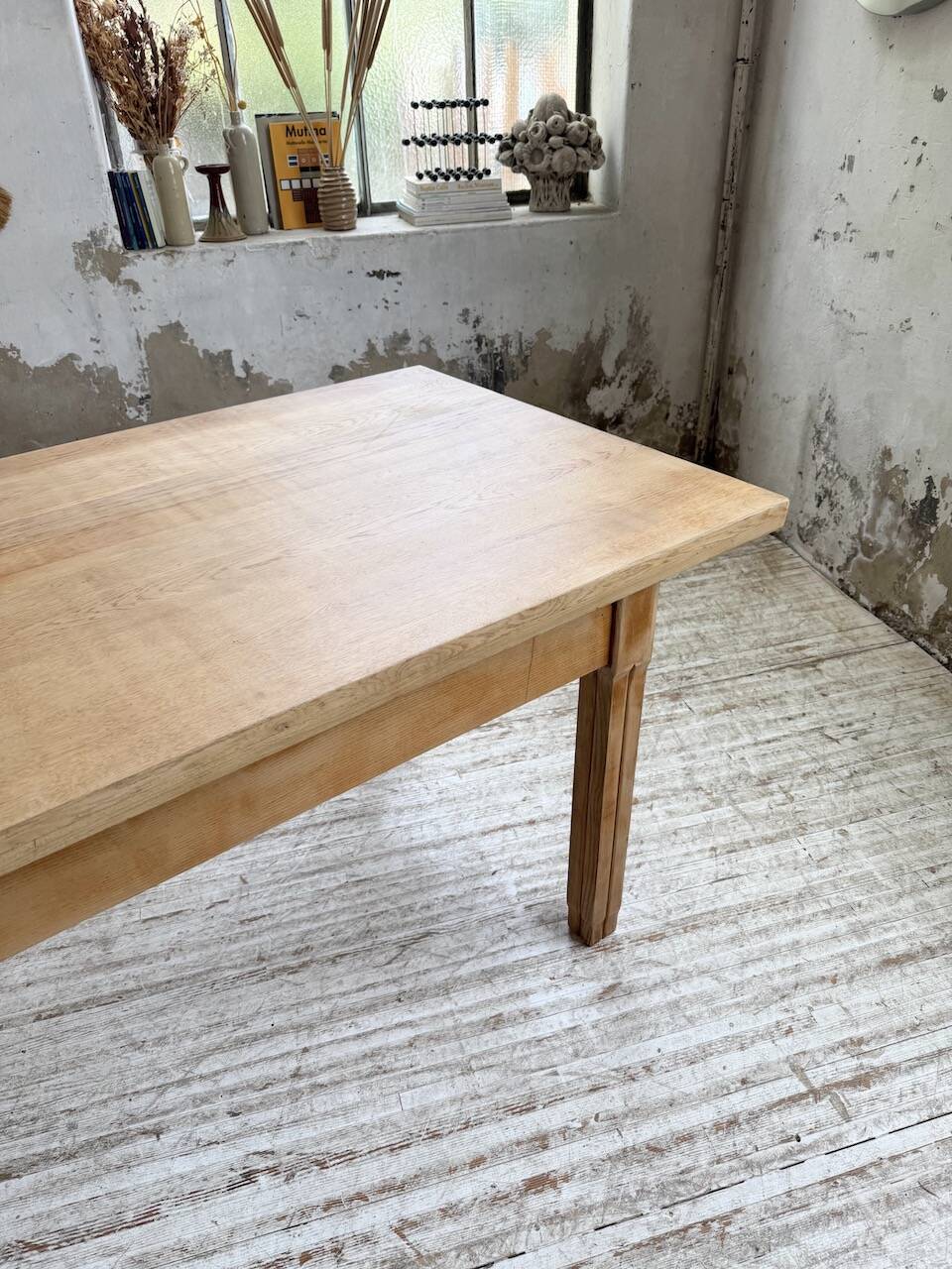 Ancienne table de ferme en chêne