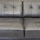 Black leather sofa