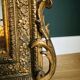 Golden wooden mirror