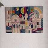 Tapestry canvas optical art