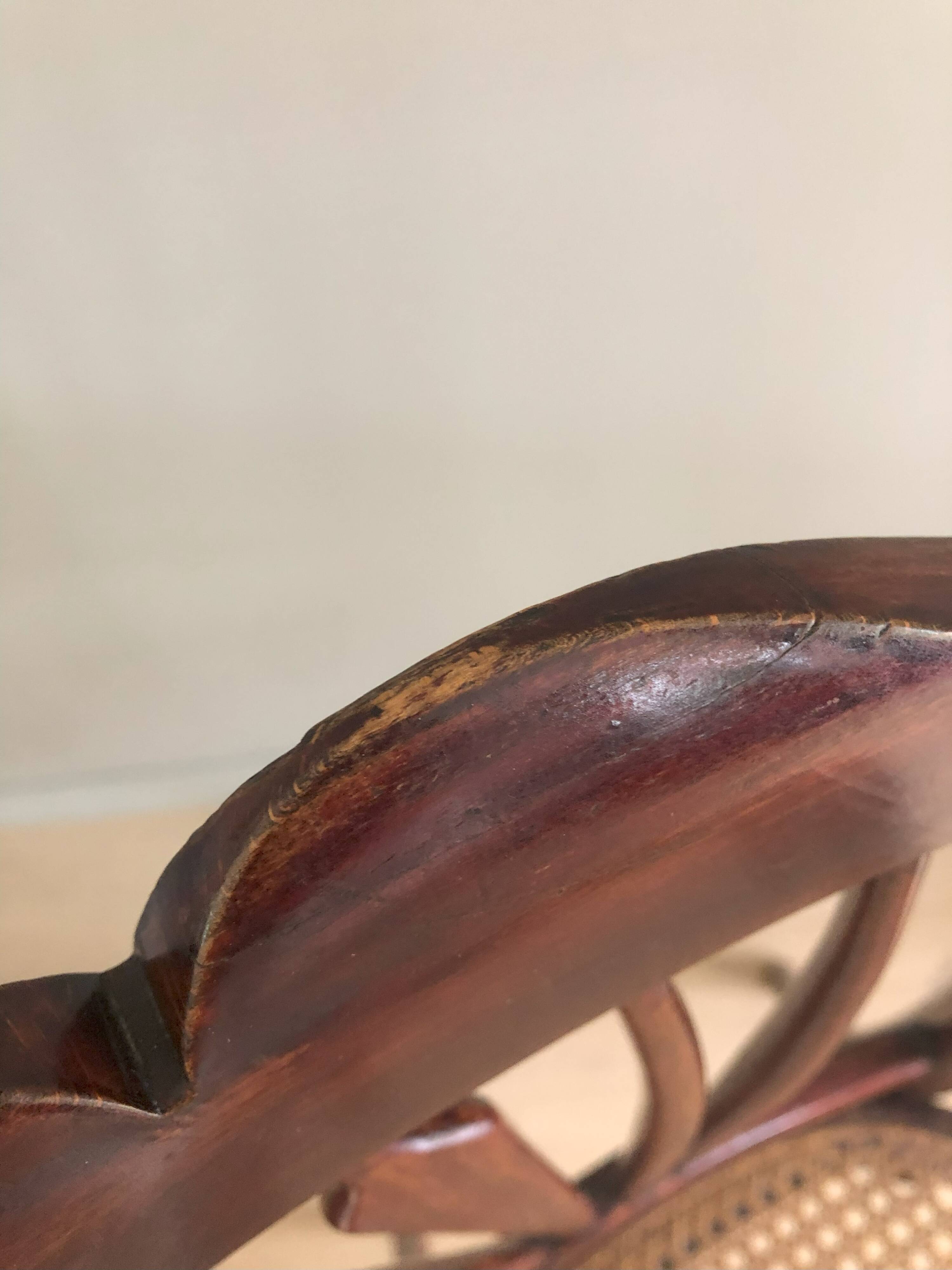 Vintage caned bistro chair