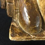 Workshop plaster "1930, Cubist Art Deco sculpture, draped nude woman