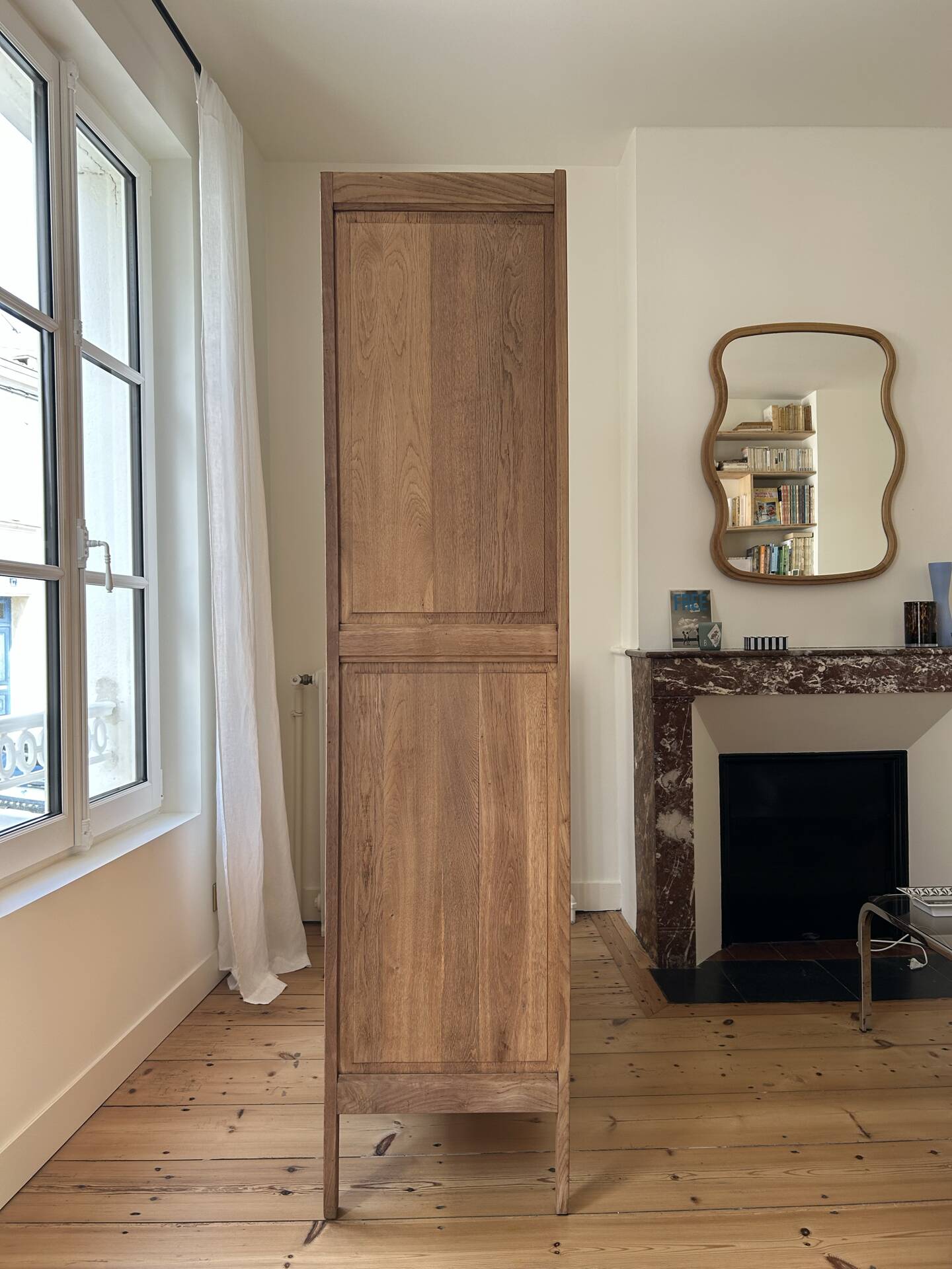 Armoire Parisienne en chêne brut 