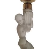 Art Deco Table Lamp With Half Naked Woman, 1930s