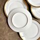 6 dessert plates in gilded Paris porcelain with "VD" monogram