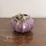 Mercurised Glass Purple Pumpkin Lantern Shabby Chic Romantic