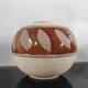 Vintage round vase in artisanal stoneware – Brutalist Design