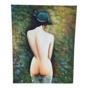 Tableau femme de dos,
