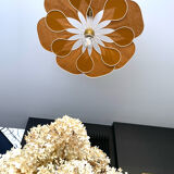 Floral suspension linen and rattan
