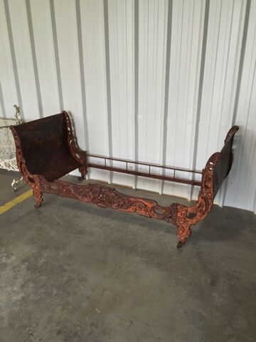 Old cast-iron bed