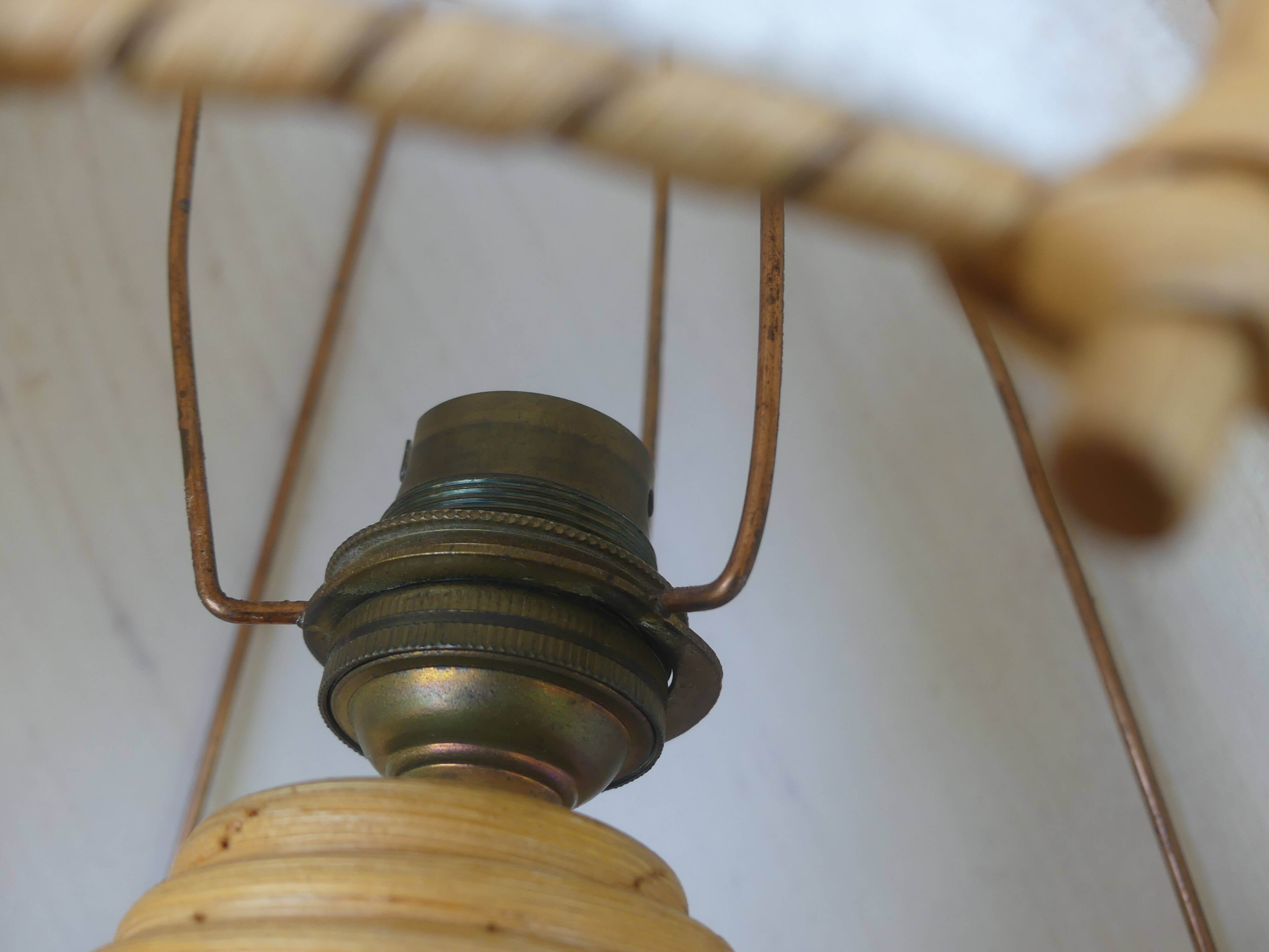 Louis SOGNOT rattan bedside lamp