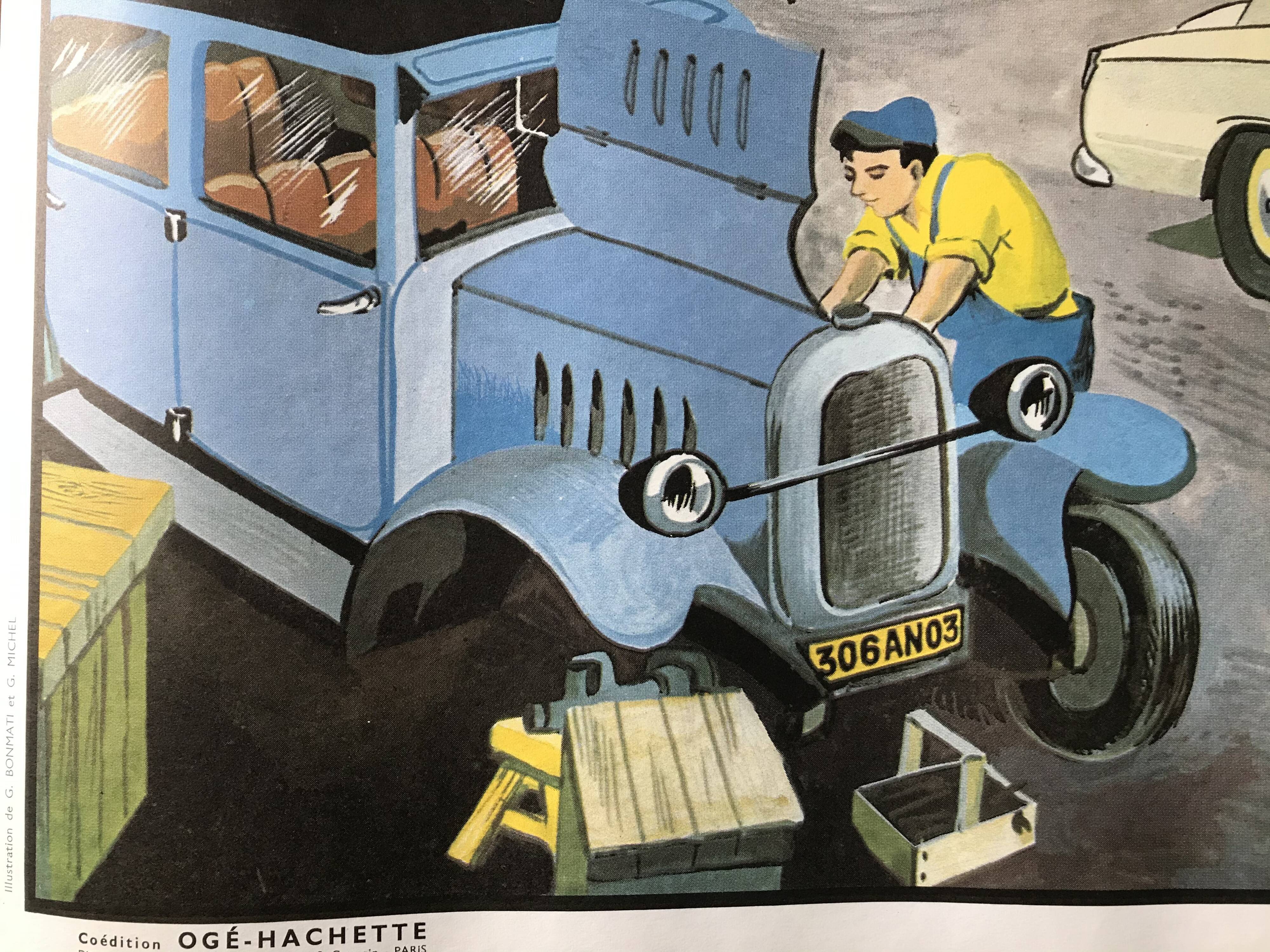 School poster oge hachette garage/piscine