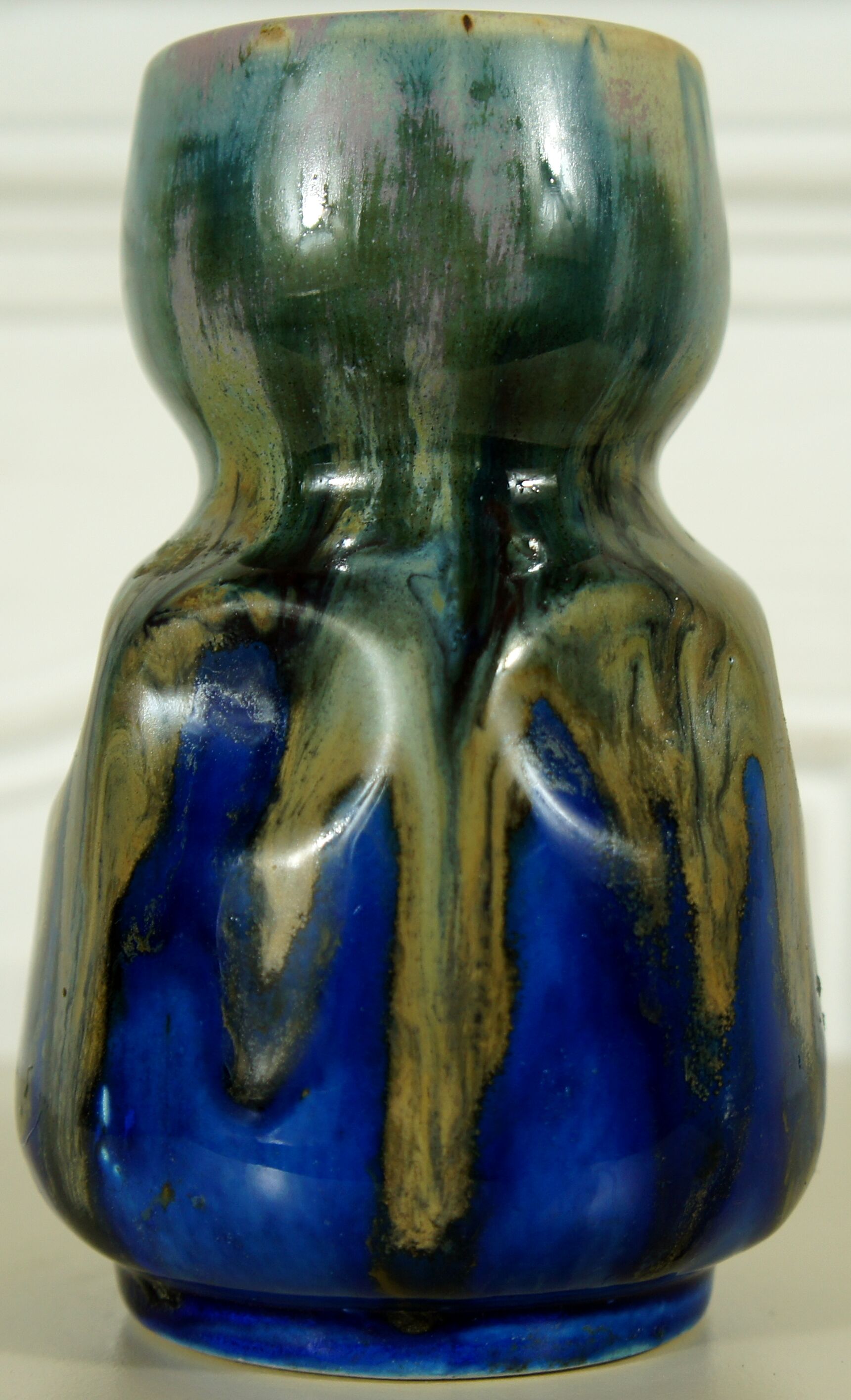 Glazed ceramic space age vase