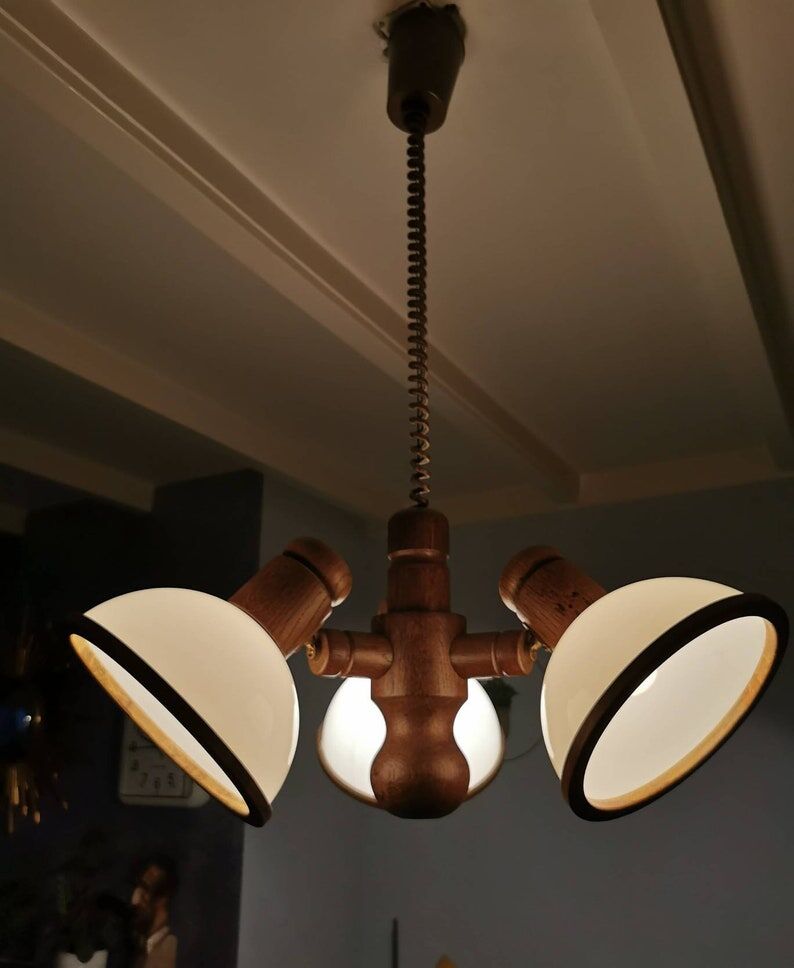 Vintage Steinhauer pendant lamp 3 lamps 80s