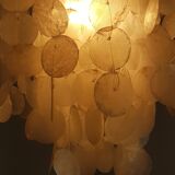 Vintage hanging lamp with mother-of-pearl lozenges
