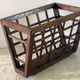 Vintage woven oak magazine rack