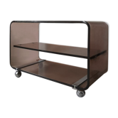 Furniture roche bobois tv plexiglass smoked on wheels, 1974