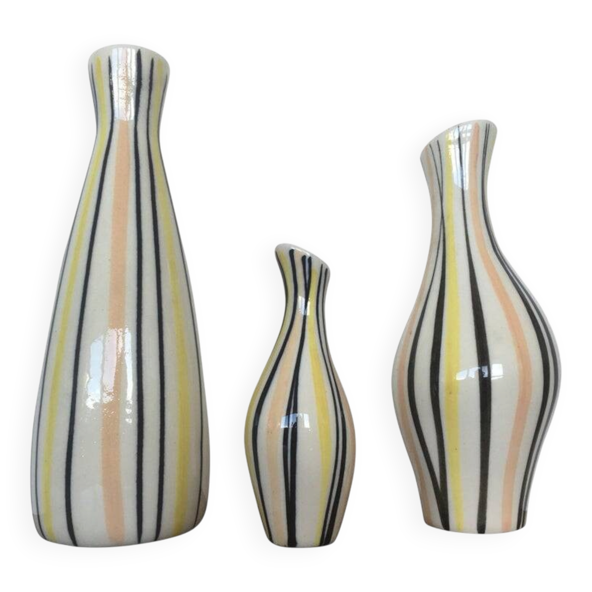 Set of design vases by Jarmila Formánková for Ditmar Urbach, 1970s