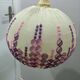 Høyrup Plast Danish pendant lamp, embroidered floral shade, 1960s