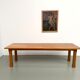 XL brutalist dining table in solid oak