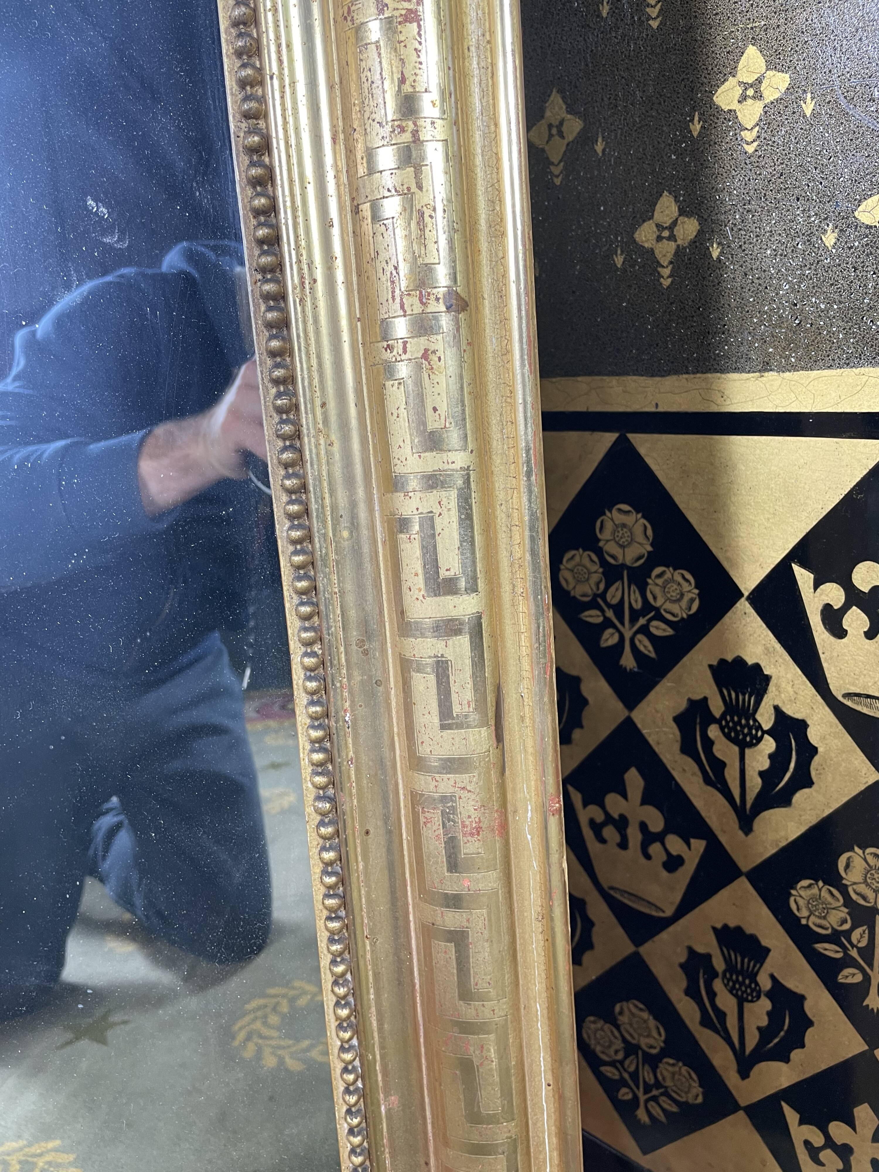 Louis Philippe period mirror with gold leaf