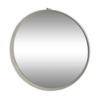Miroir rond vintage 60's 75cm en bois