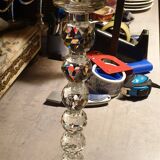 Crystal candlestick with diamond tip