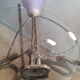1920 steel cast iron lamp sign of bush house and tulip muller and brother not sign