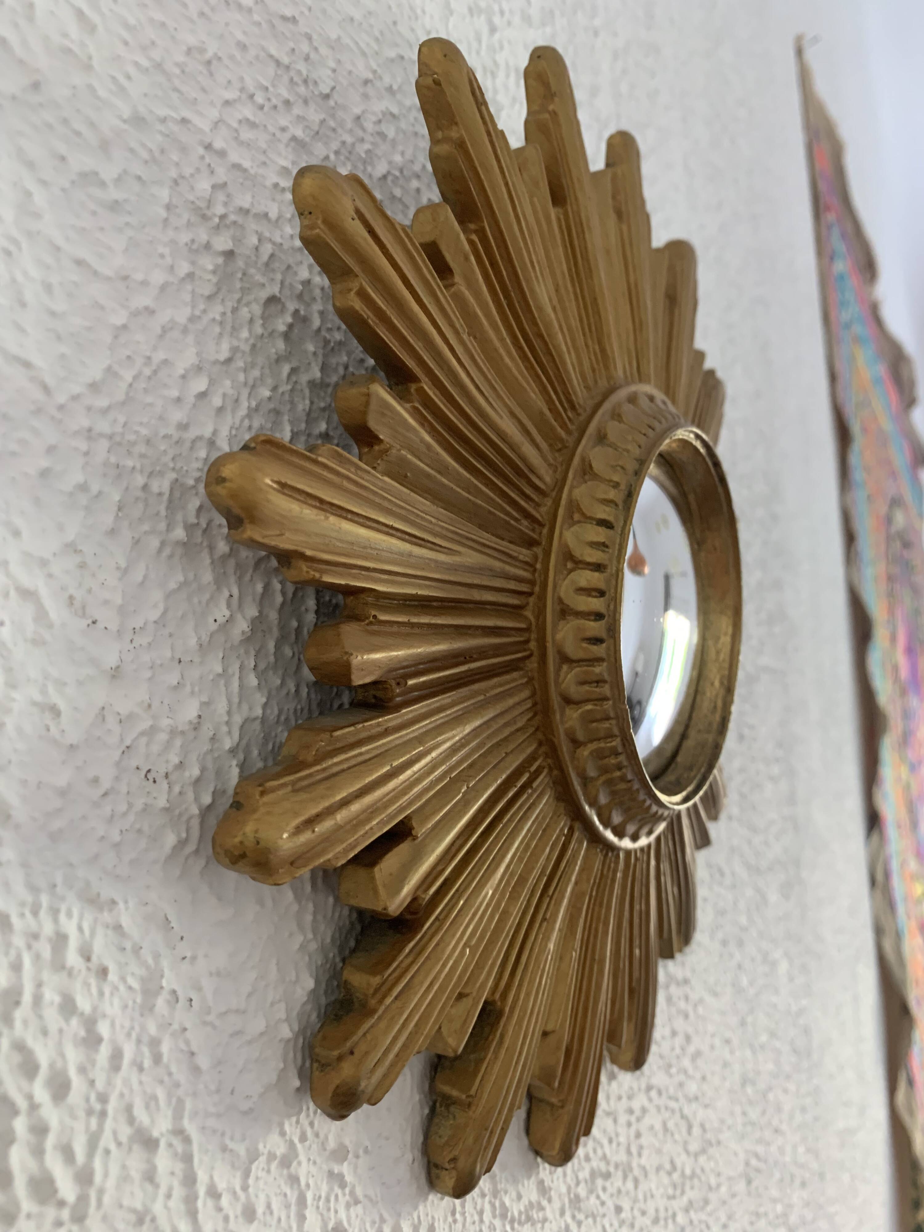 Vintage 1960s witch's eye sun mirror - 25 cm